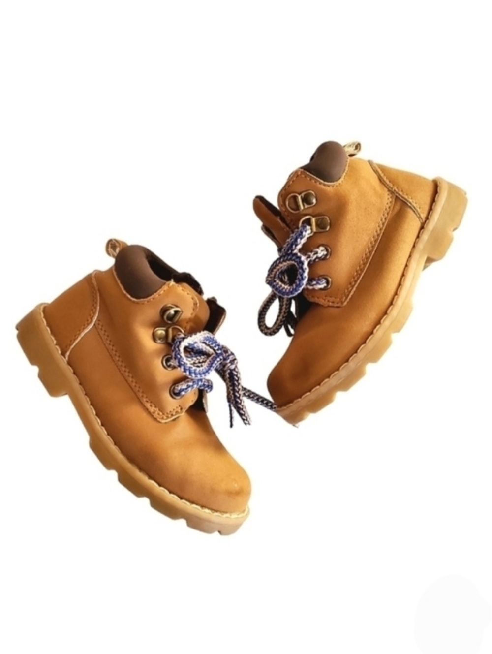 Gymboree Boys Casual Tie Boots Tan Lace Up Shoes Size 7